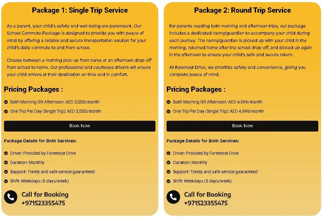 Top-Rated School Driver Services in Dubai