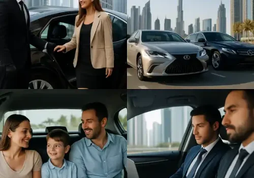 Monthly driver services in Dubai with luxury cars, professional chauffeurs, safe family travel, and corporate business commuting.